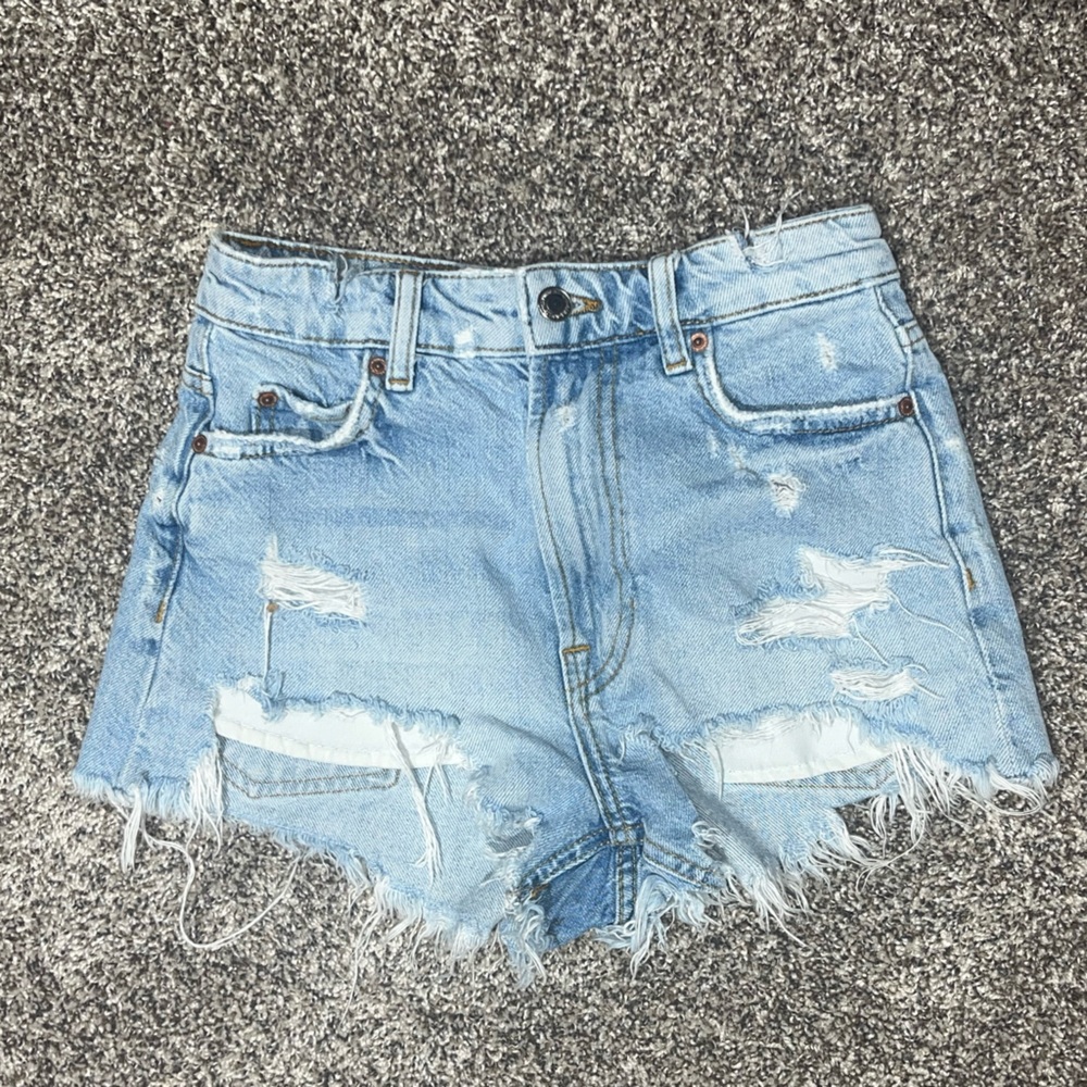 Zara high waisted jean shorts